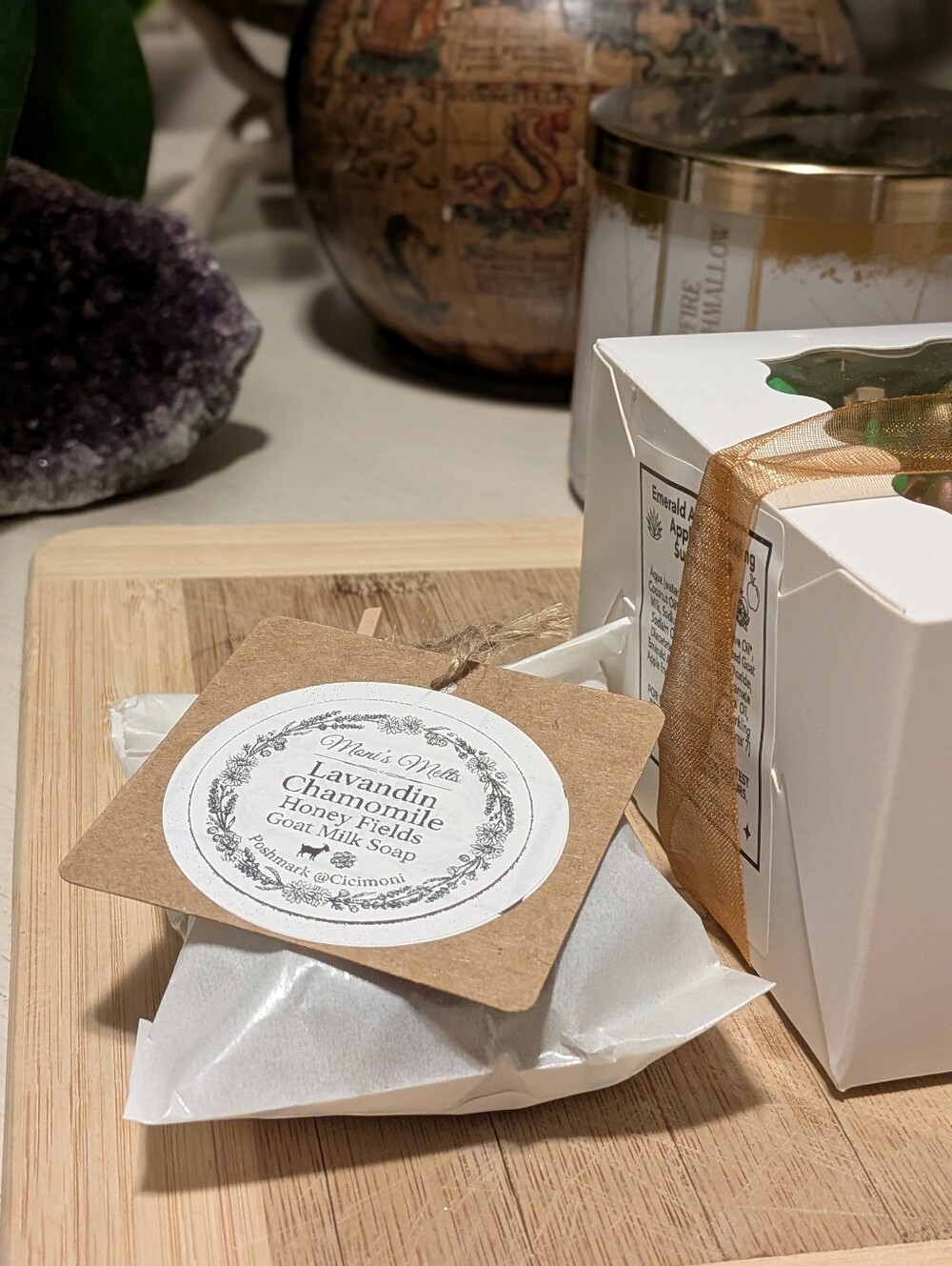 🪻🍯Handmade "Lavandin & Chamomile Honey Fields" Greek Goats Milk Soap With Aloe - Picture 5 of 5